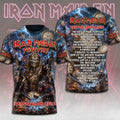 Iron Maiden 2026 World Tour 3D Apparel – TMTHU6989