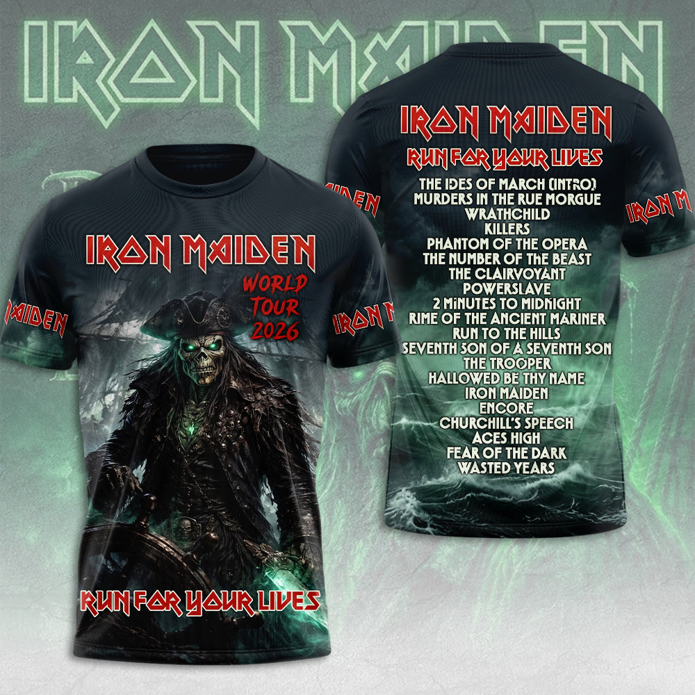 Iron Maiden 2026 World Tour 3D Apparel – TMTHU7148