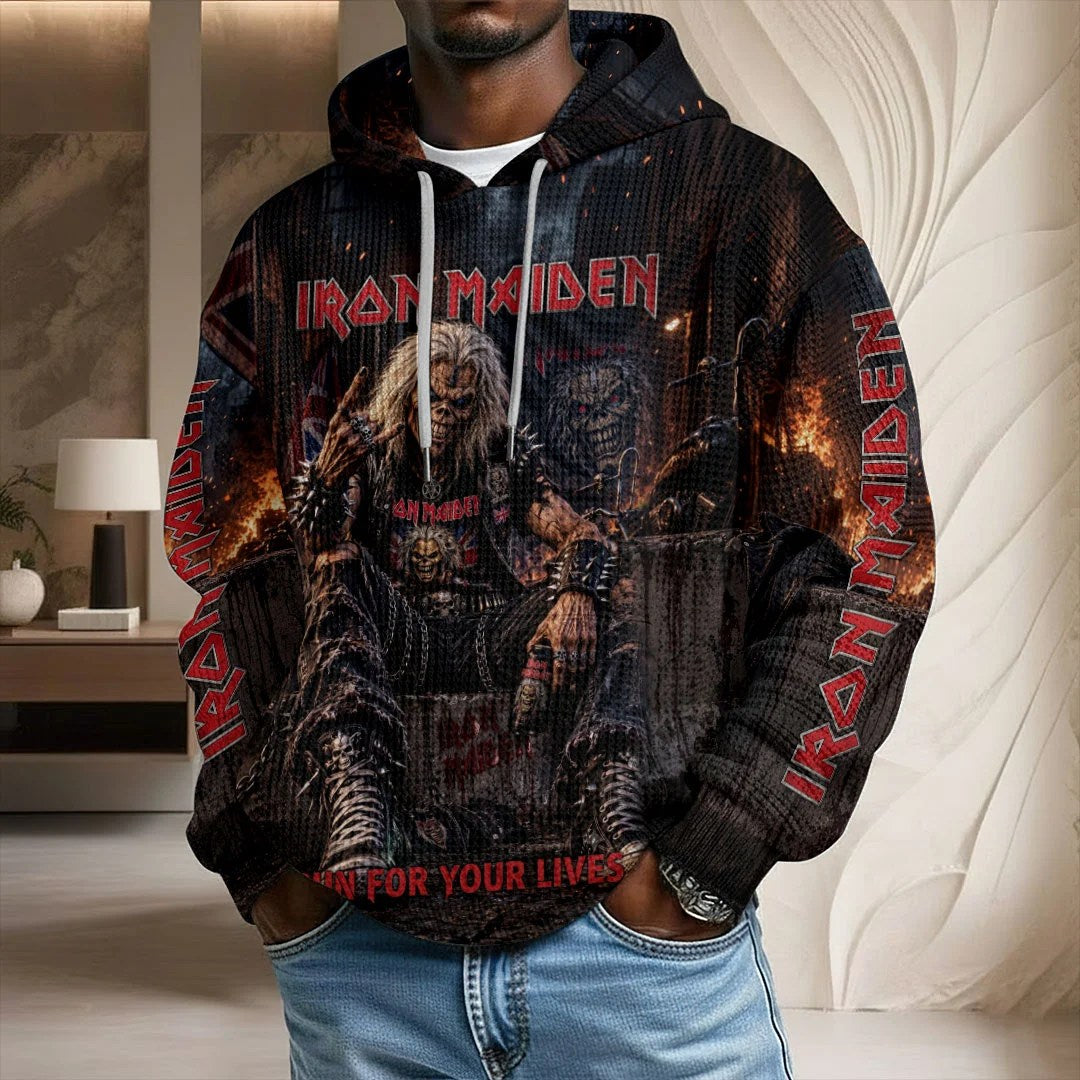 Iron Maiden 2026 World Tour 3D Unisex Waffle Hoodie – TMTHU9219