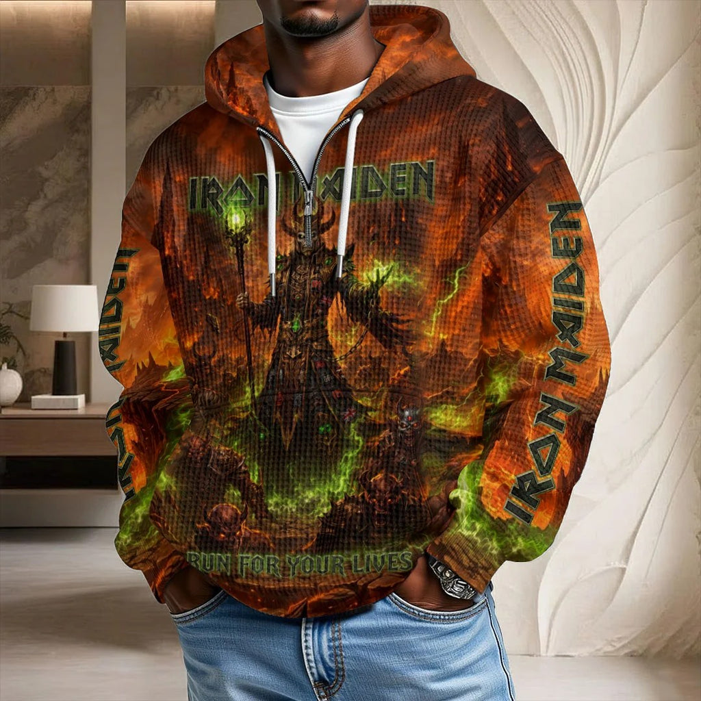 Iron Maiden 2026 World Tour 3D Unisex Waffle Hoodie – TMTHU9344