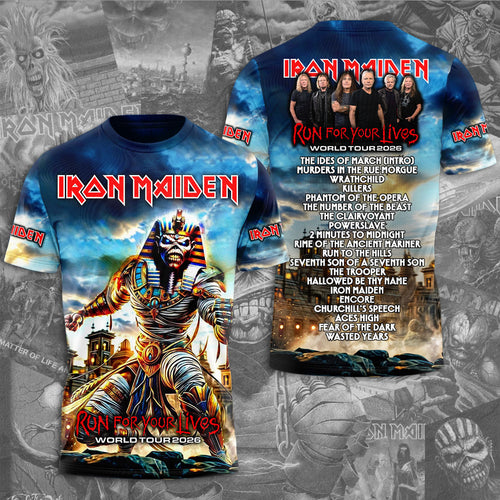 Iron Maiden 2026 World Tour 3D Apparel – TMTHU5555