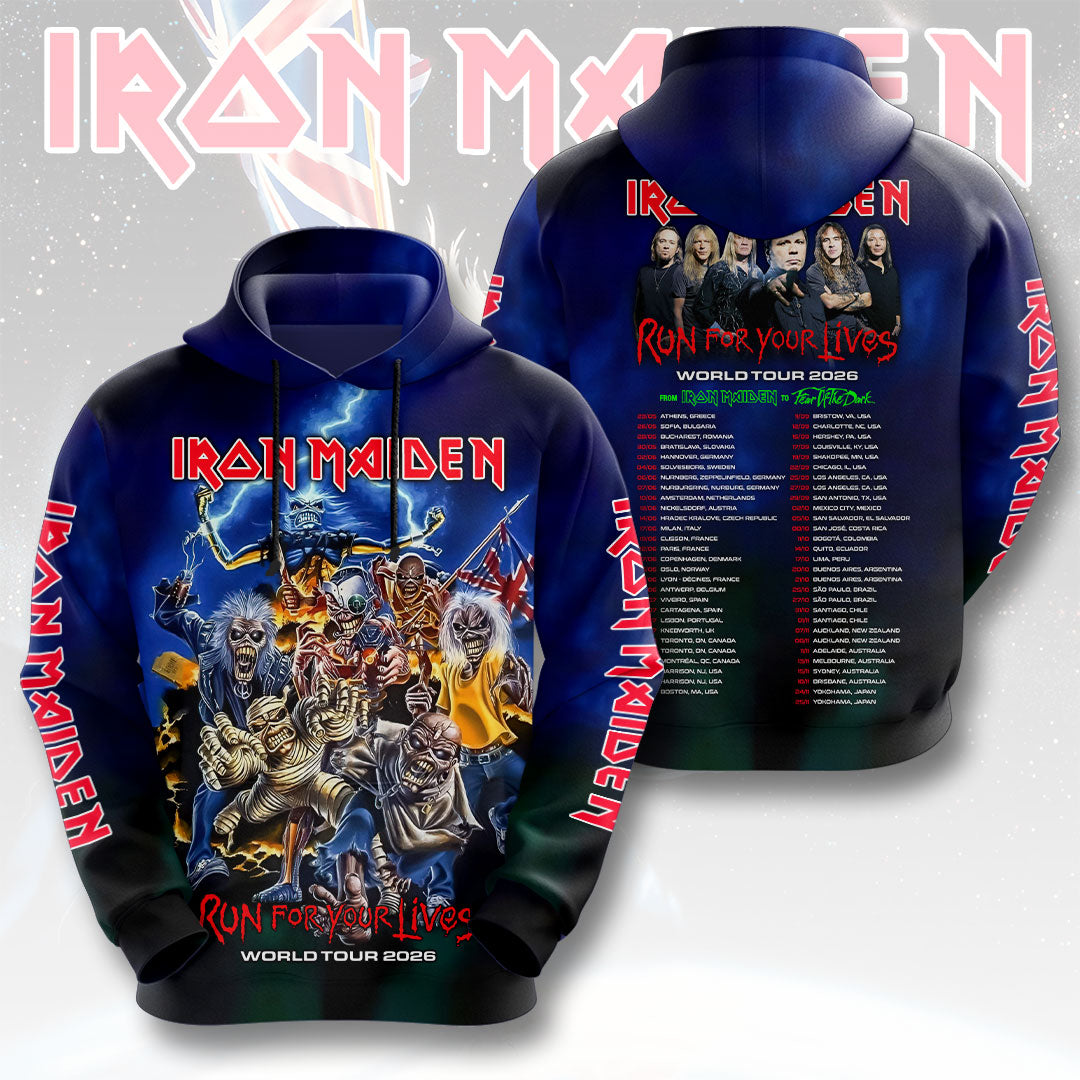 Iron Maiden 2026 World Tour 3D Apparel – HOATT16563