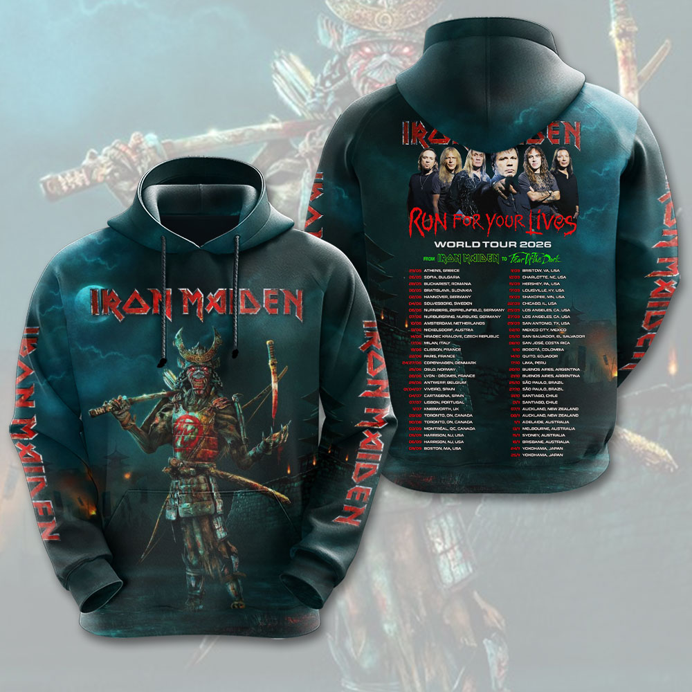 Iron Maiden 2026 World Tour 3D Apparel – HOATT16614
