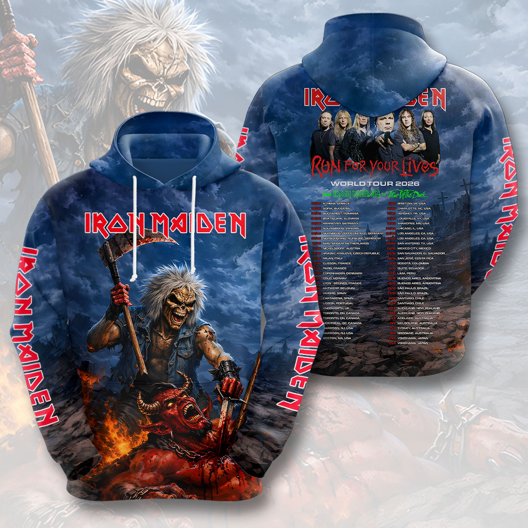 Iron Maiden 2026 World Tour 3D Apparel – HOATT16994