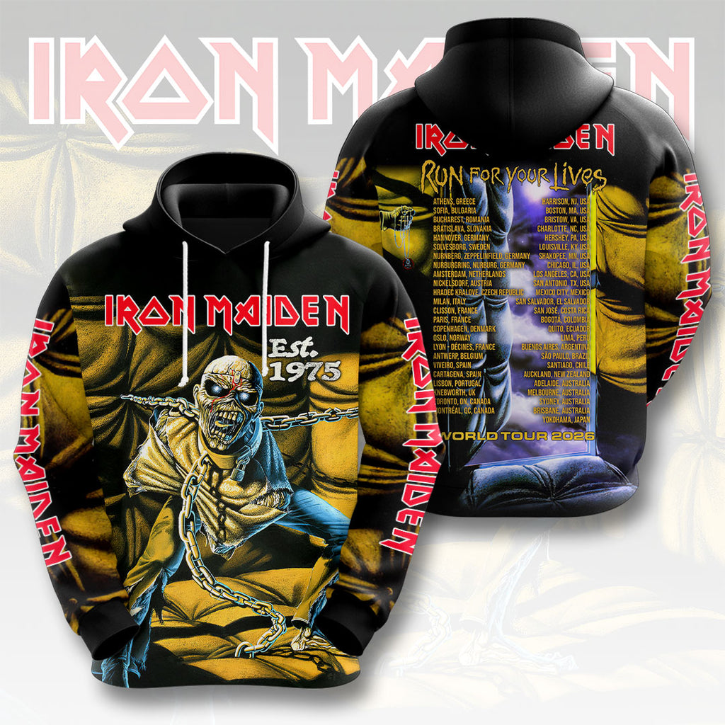 Iron Maiden 2026 World Tour 3D Apparel – HOATT17684