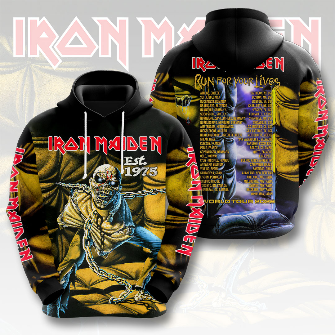Iron Maiden 2026 World Tour 3D Apparel – HOATT17684
