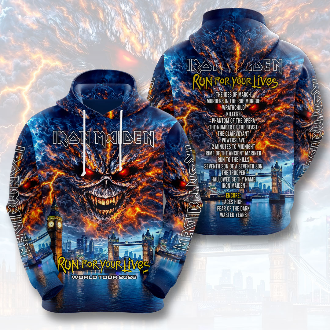 Iron Maiden 2026 World Tour 3D Apparel – HOATT18583