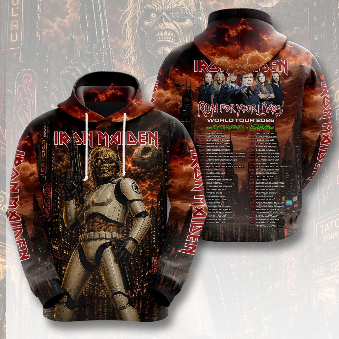 Iron Maiden 2026 World Tour 3D Apparel – HOATT19141