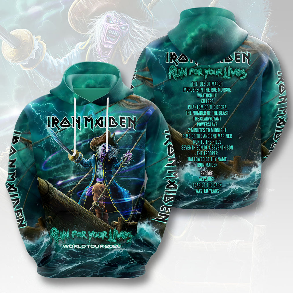 Iron Maiden 2026 World Tour 3D Apparel – HOATT19177
