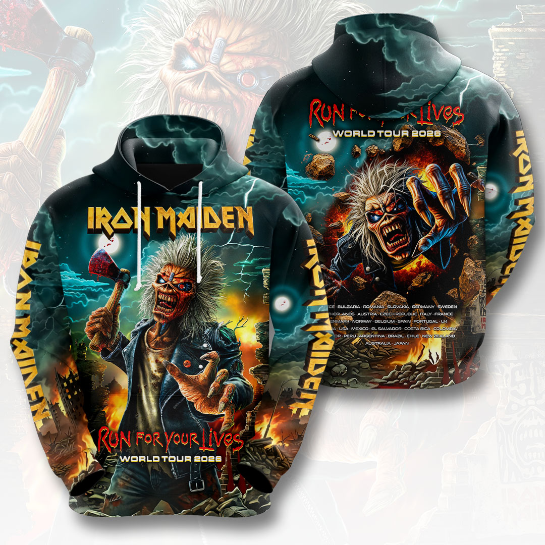 Iron Maiden 2026 World Tour 3D Apparel – HOATT19455