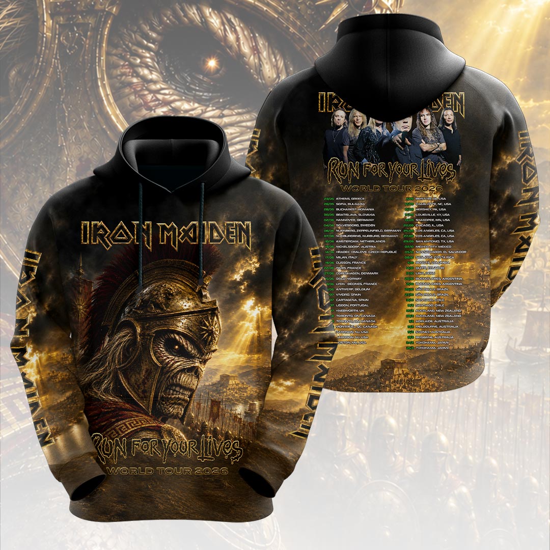 Iron Maiden 2026 World Tour 3D Apparel – HOATT19555