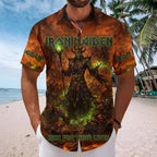 Iron Maiden 2026 World Tour Short Sleeve Button-Down Shirt – TMTHU9343