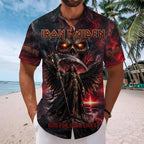 Iron Maiden 2026 World Tour Short Sleeve Button-Down Shirt – TMTHU9541