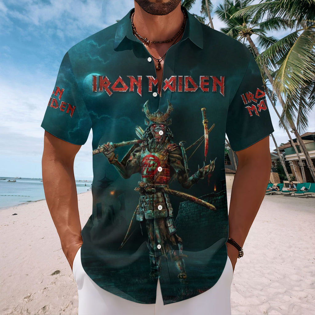 Iron Maiden 2026 World Tour Short Sleeve Button-Down Shirt – HOATT16865