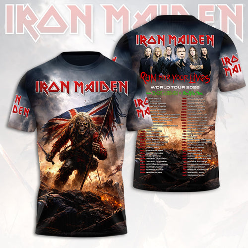 Iron Maiden 2026 World Tour 3D Apparel – HOATT16523