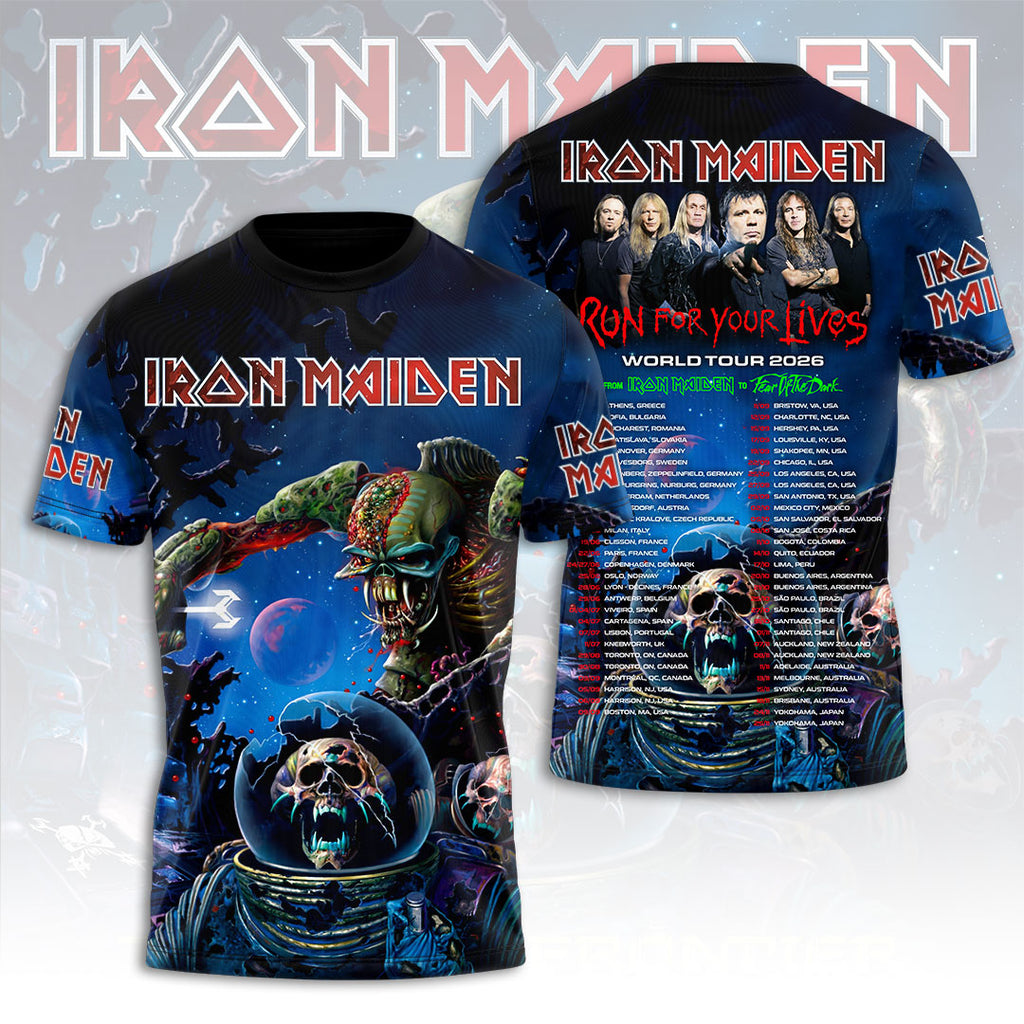 Iron Maiden 2026 World Tour 3D Apparel – HOATT16555
