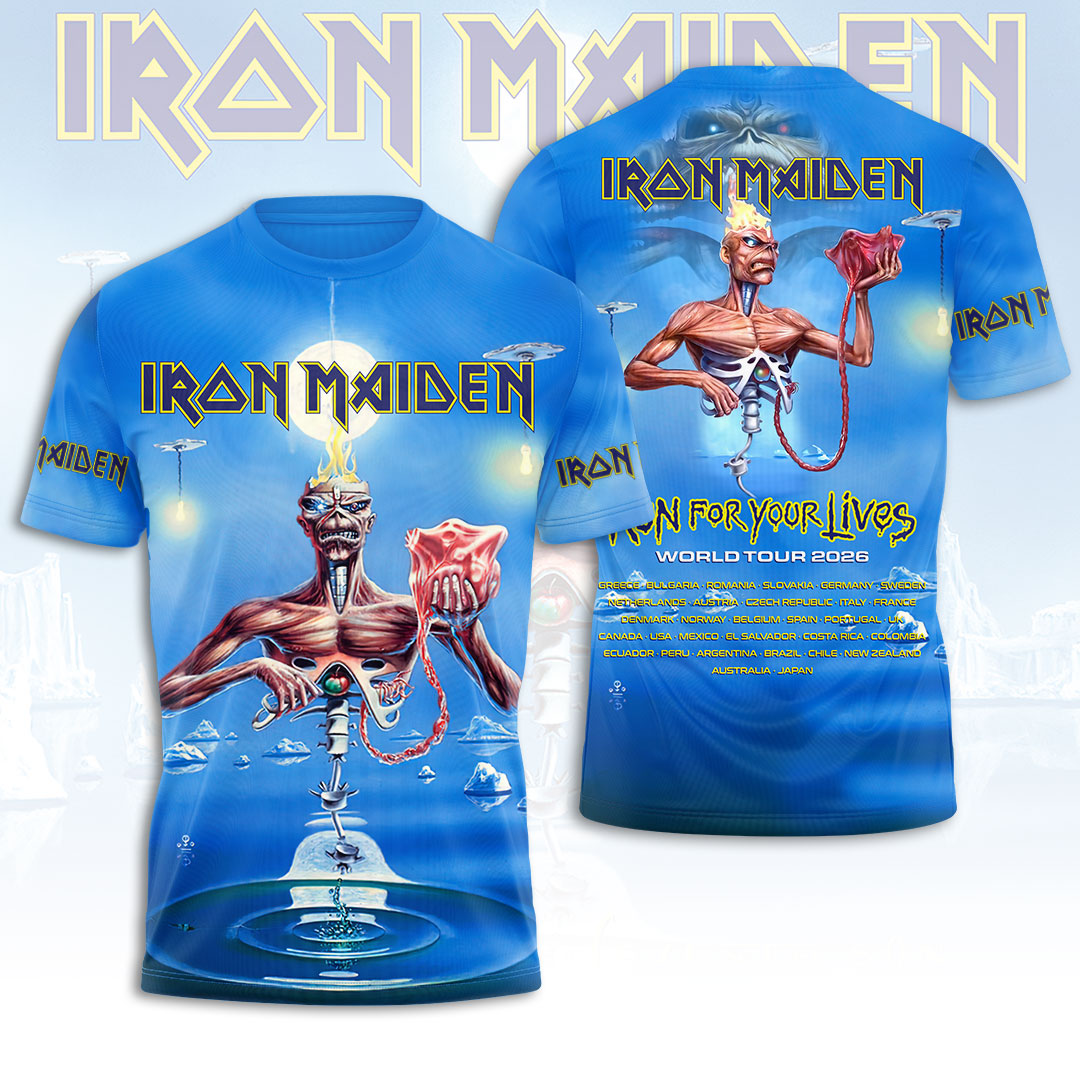 Iron Maiden 2026 World Tour 3D Apparel – HOATT16559