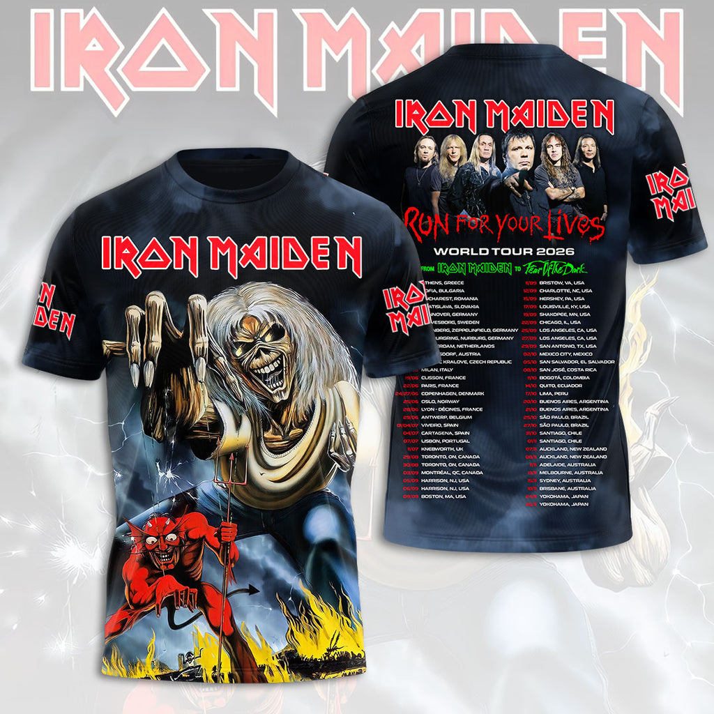 Iron Maiden 2026 World Tour 3D Apparel – HOATT16562