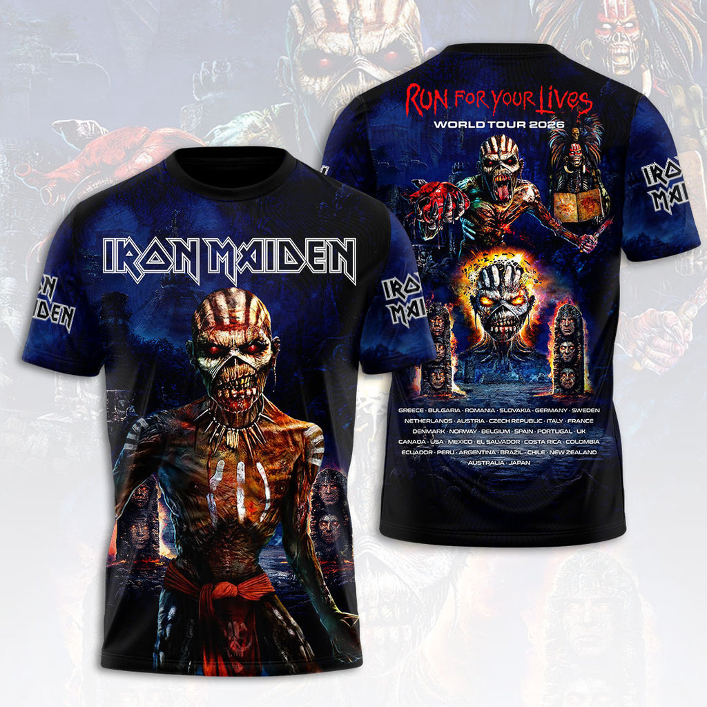 Iron Maiden 2026 World Tour 3D Apparel – HOATT16595