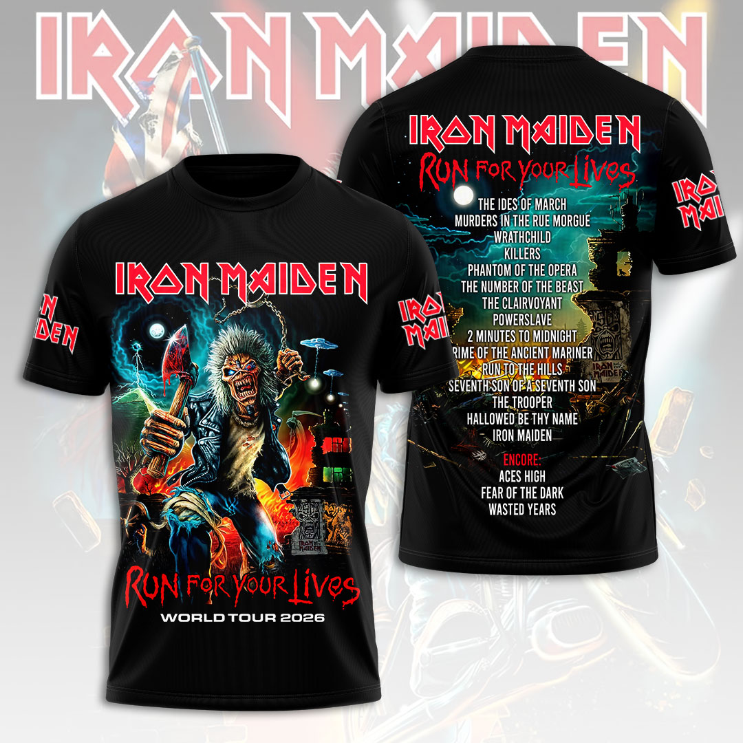 Iron Maiden 2026 World Tour 3D Apparel – HOATT16736