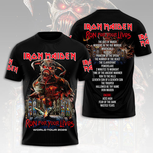 Iron Maiden 2026 World Tour 3D Apparel – HOATT16739