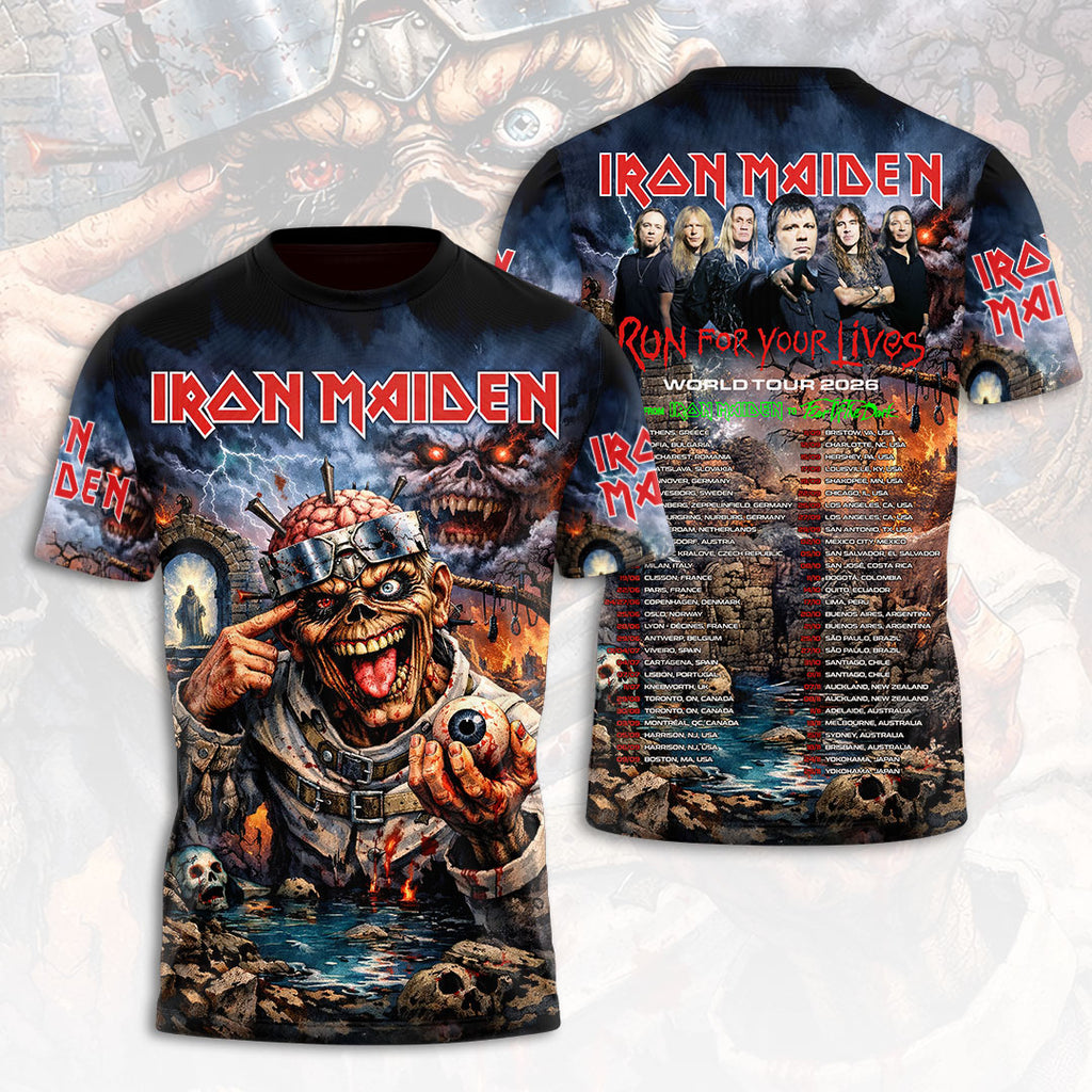 Iron Maiden 2026 World Tour 3D Apparel – HOATT16852