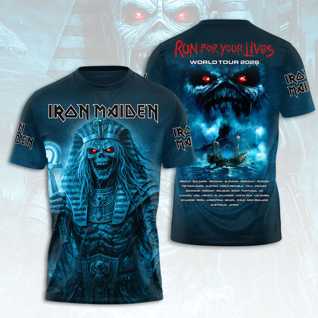 Iron Maiden 2026 World Tour 3D Apparel – HOATT16898