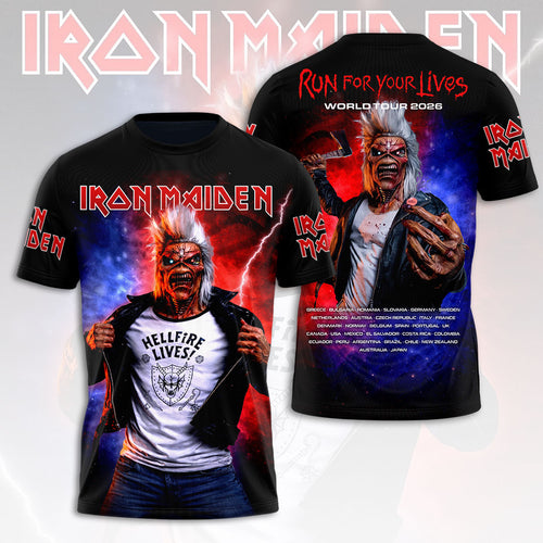 Iron Maiden 2026 World Tour 3D Apparel – HOATT16915