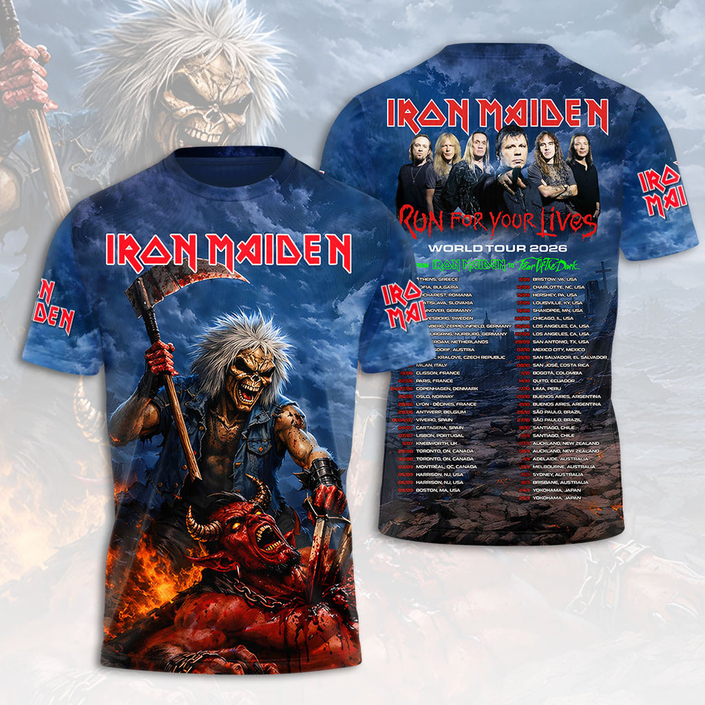Iron Maiden 2026 World Tour 3D Apparel – HOATT16994