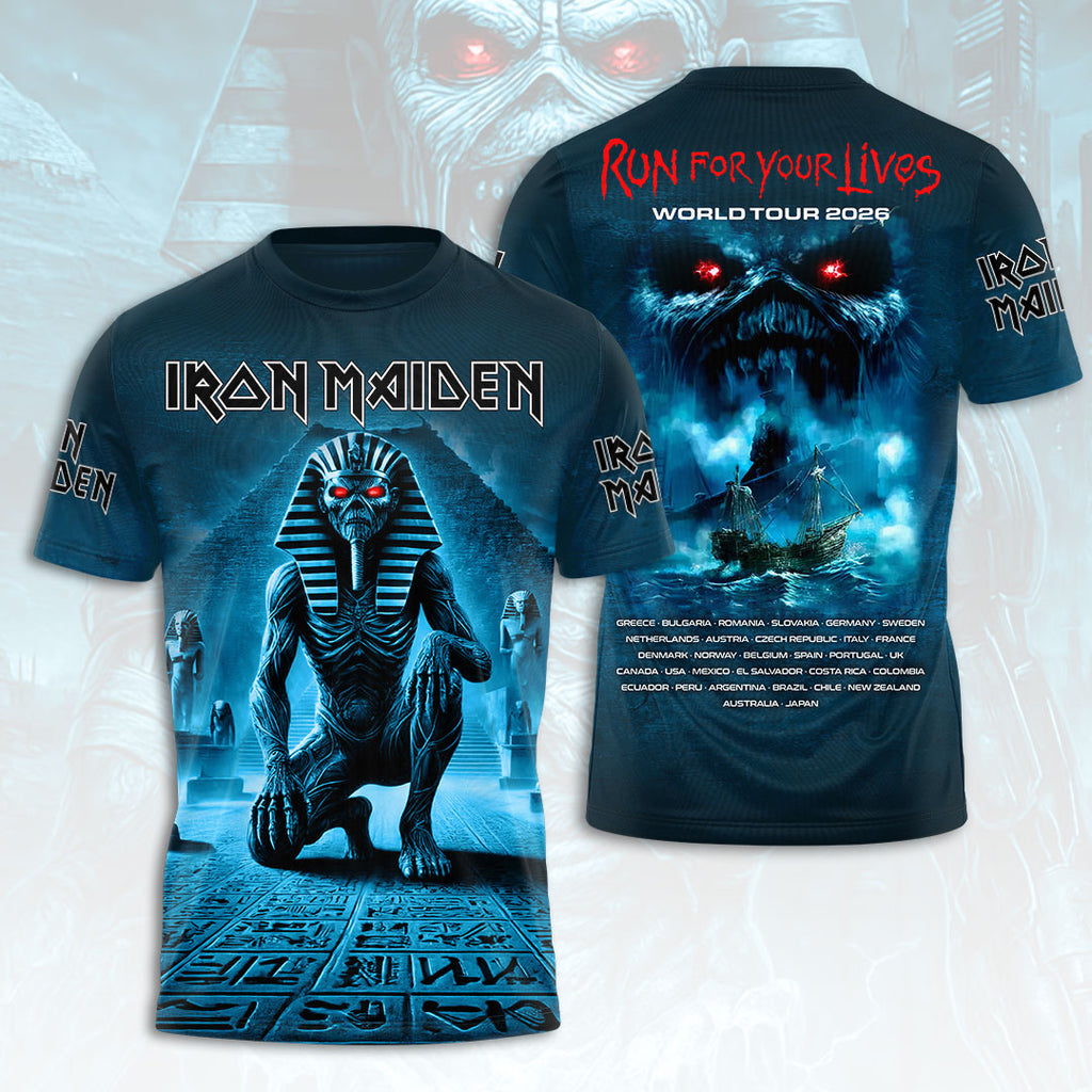 Iron Maiden 2026 World Tour 3D Apparel – HOATT17071