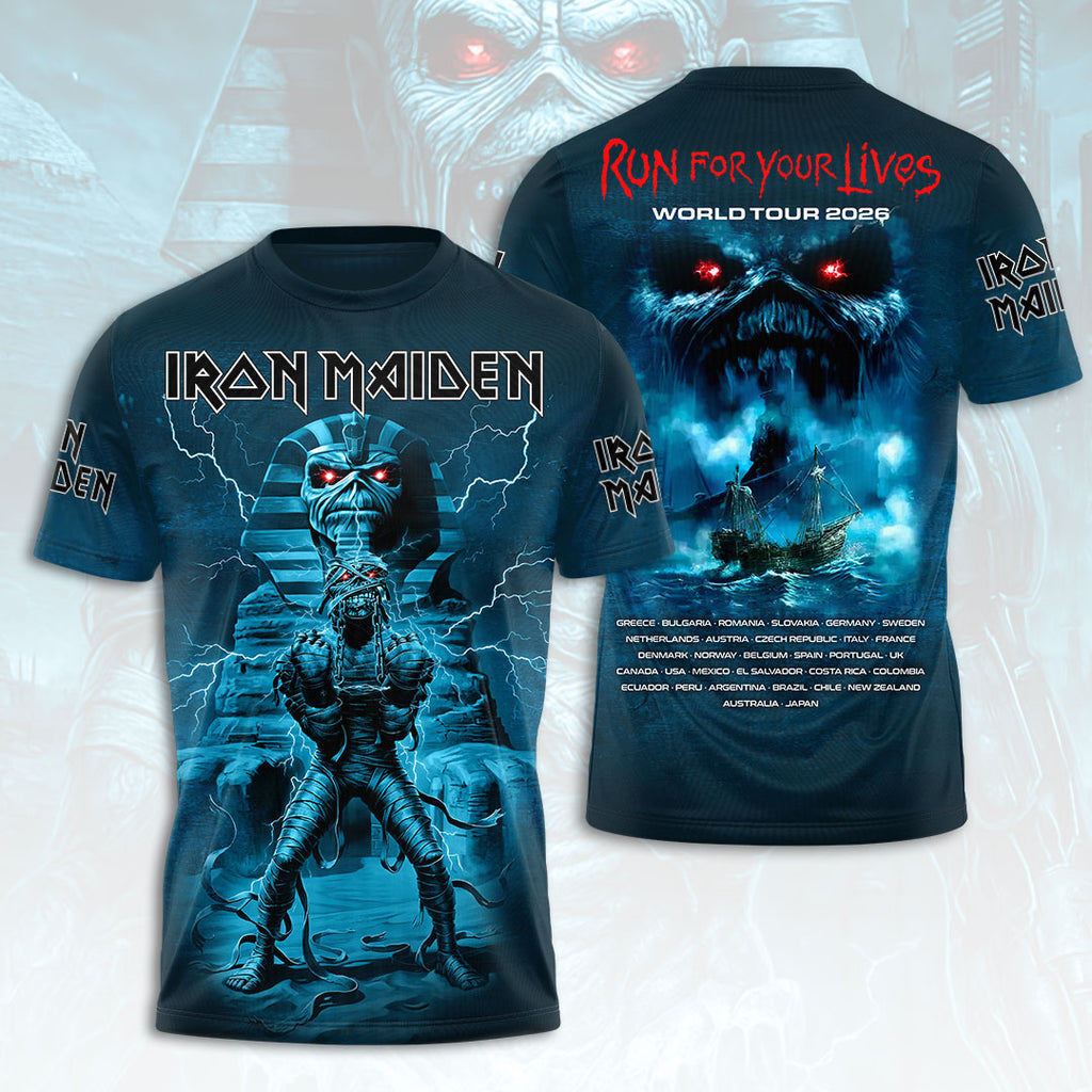 Iron Maiden 2026 World Tour 3D Apparel – HOATT17166