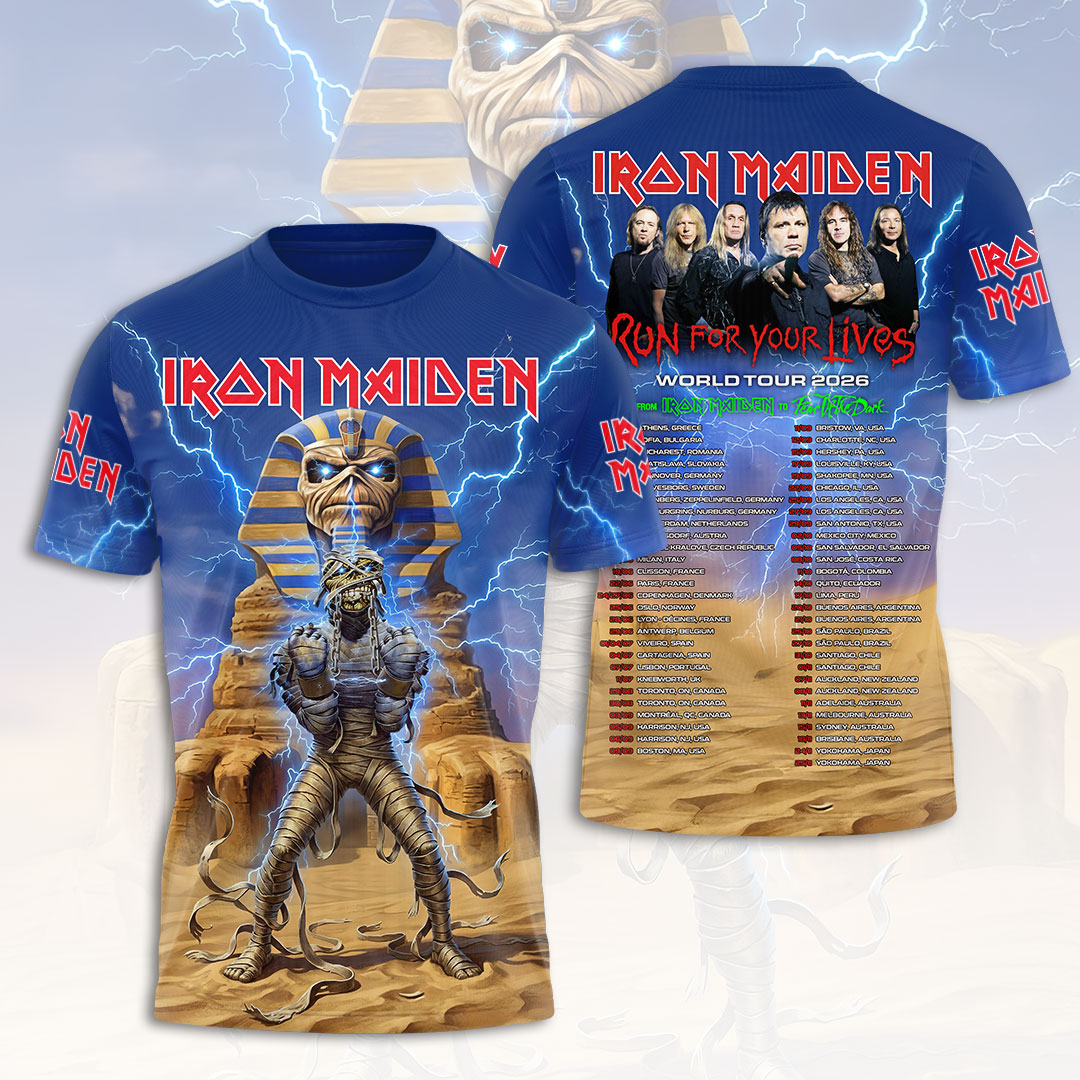 Iron Maiden 2026 World Tour 3D Apparel – HOATT17234