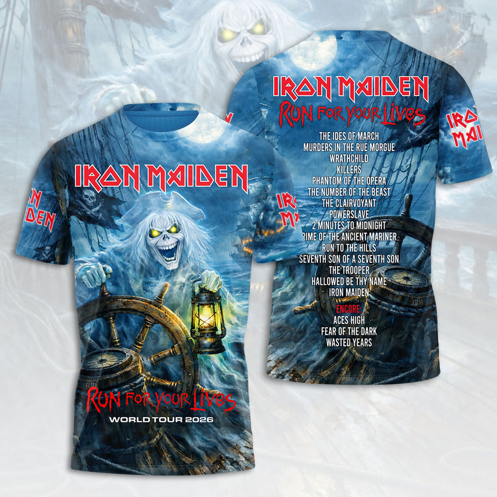 Iron Maiden 2026 World Tour 3D Apparel – HOATT17429