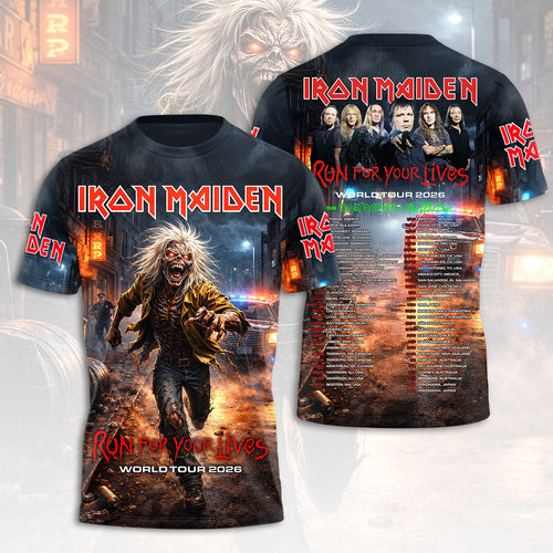 Iron Maiden 2026 World Tour 3D Apparel – HOATT17615