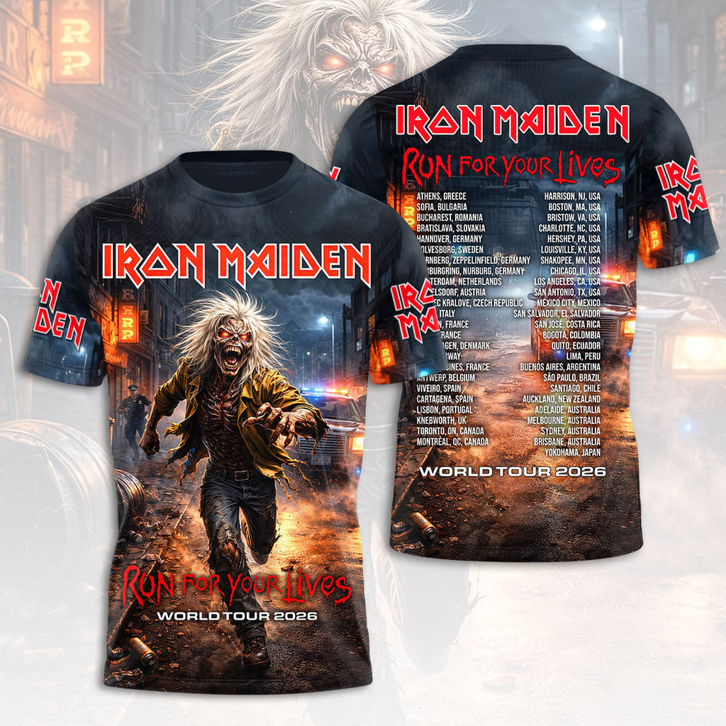 Iron Maiden 2026 World Tour 3D Apparel – HOATT17841