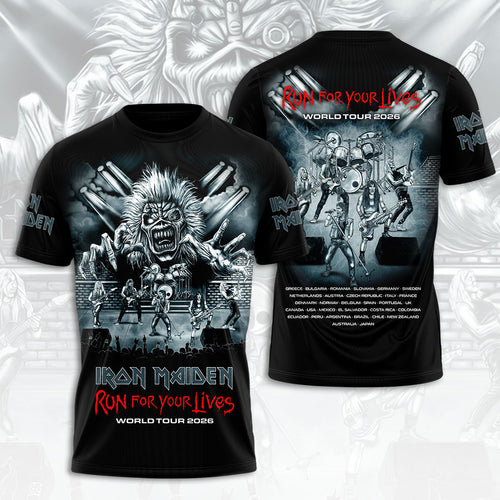 Iron Maiden 2026 World Tour 3D Apparel – HOATT17957