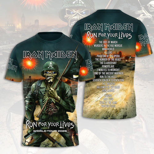 Iron Maiden Tour 2026 3D Apparel – HOATT18205