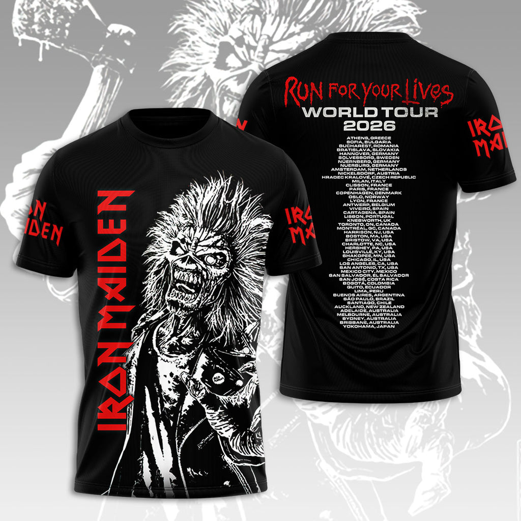 Iron Maiden World Tour 2026 3D Apparel – HOATT18219
