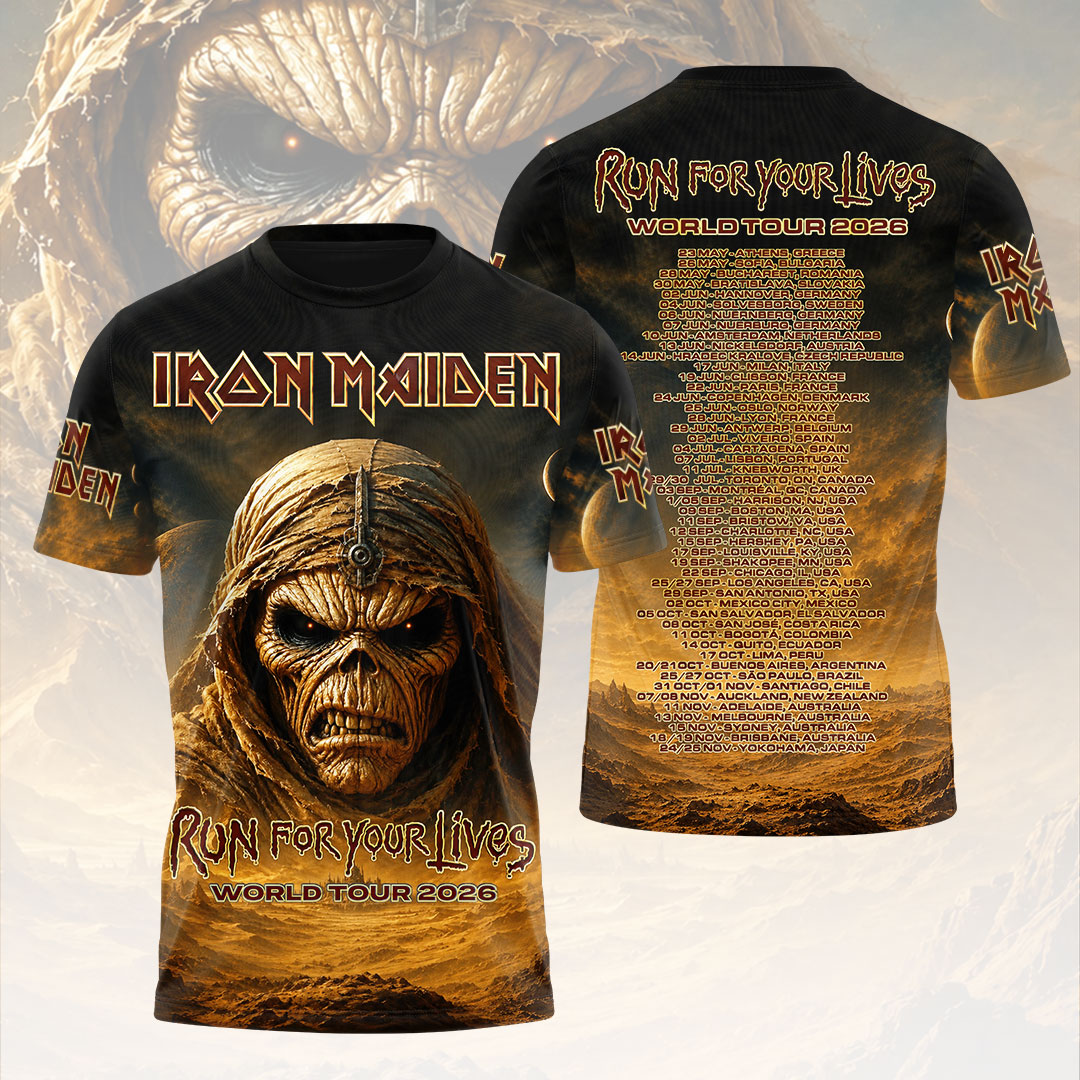 Iron Maiden 2026 World Tour 3D Apparel – HOATT18220
