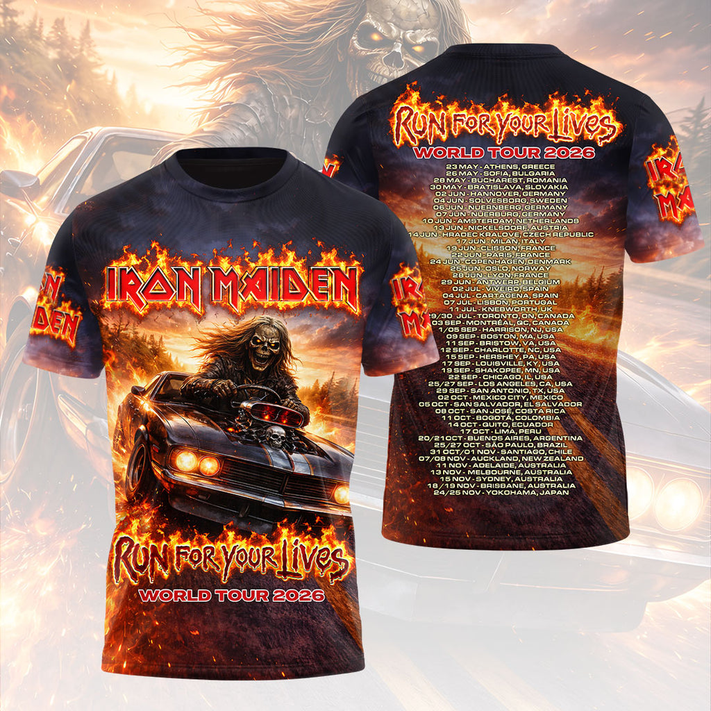 Iron Maiden 2026 World Tour 3D Apparel – HOATT18221