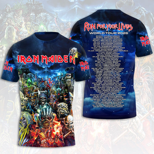 Iron Maiden World Tour 2026 3D Apparel – HOATT18222