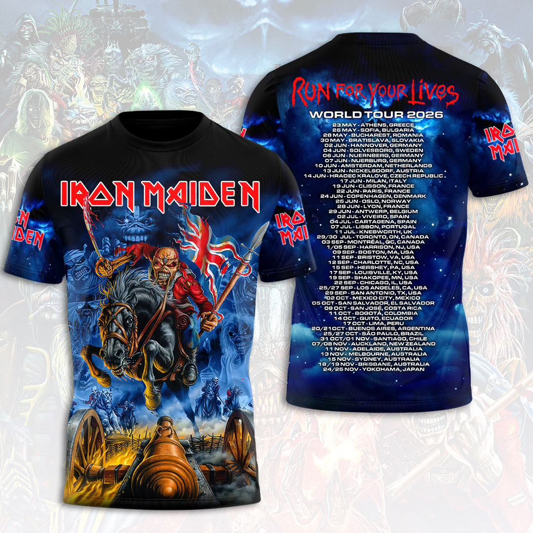 Iron Maiden 2026 World Tour 3D Apparel – HOATT18306