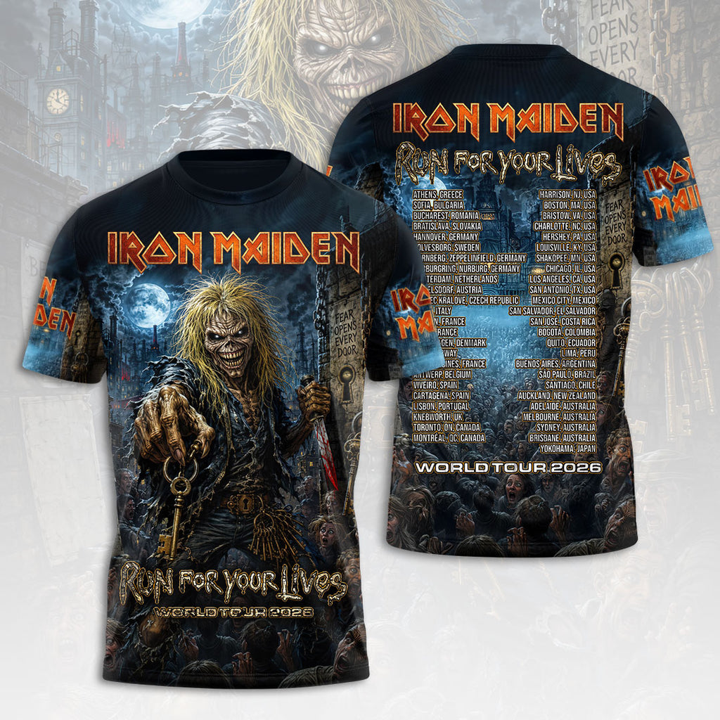 Iron Maiden 2026 World Tour 3D Apparel – HOATT18385