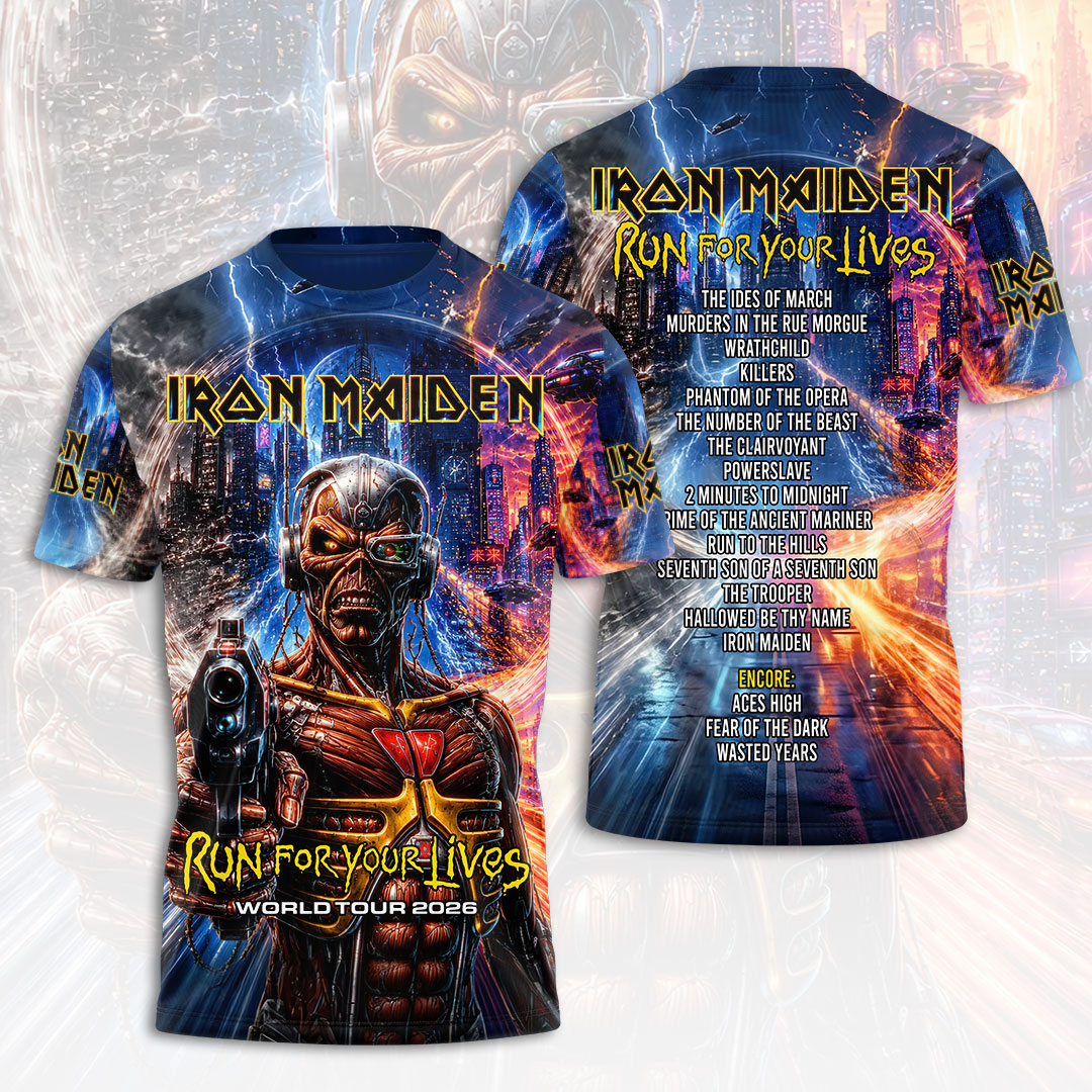 Iron Maiden 2026 World Tour 3D Apparel – HOATT18408