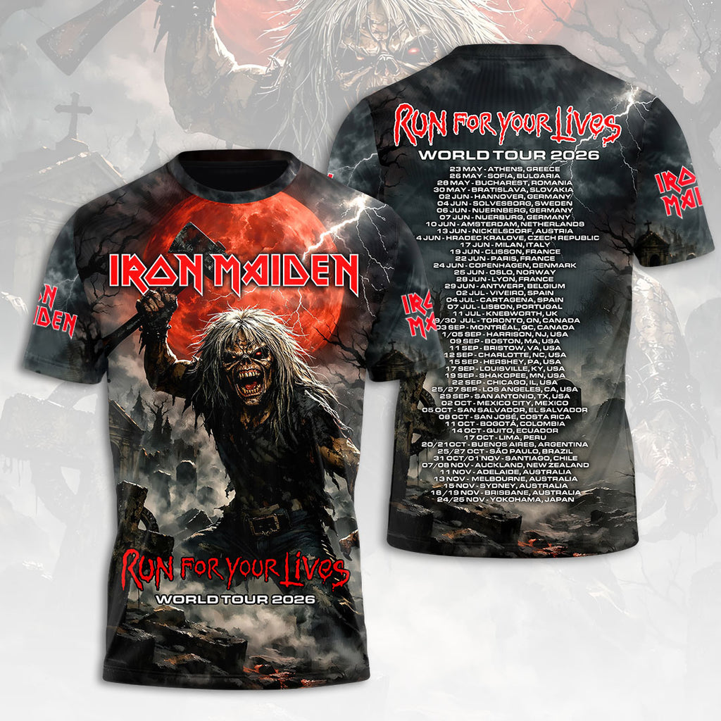 Iron Maiden 2026 World Tour 3D Apparel – HOATT18580