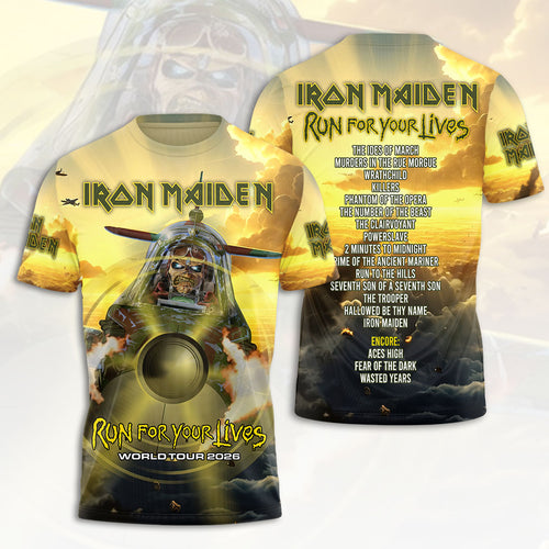 Iron Maiden 2026 World Tour 3D Apparel – HOATT18613