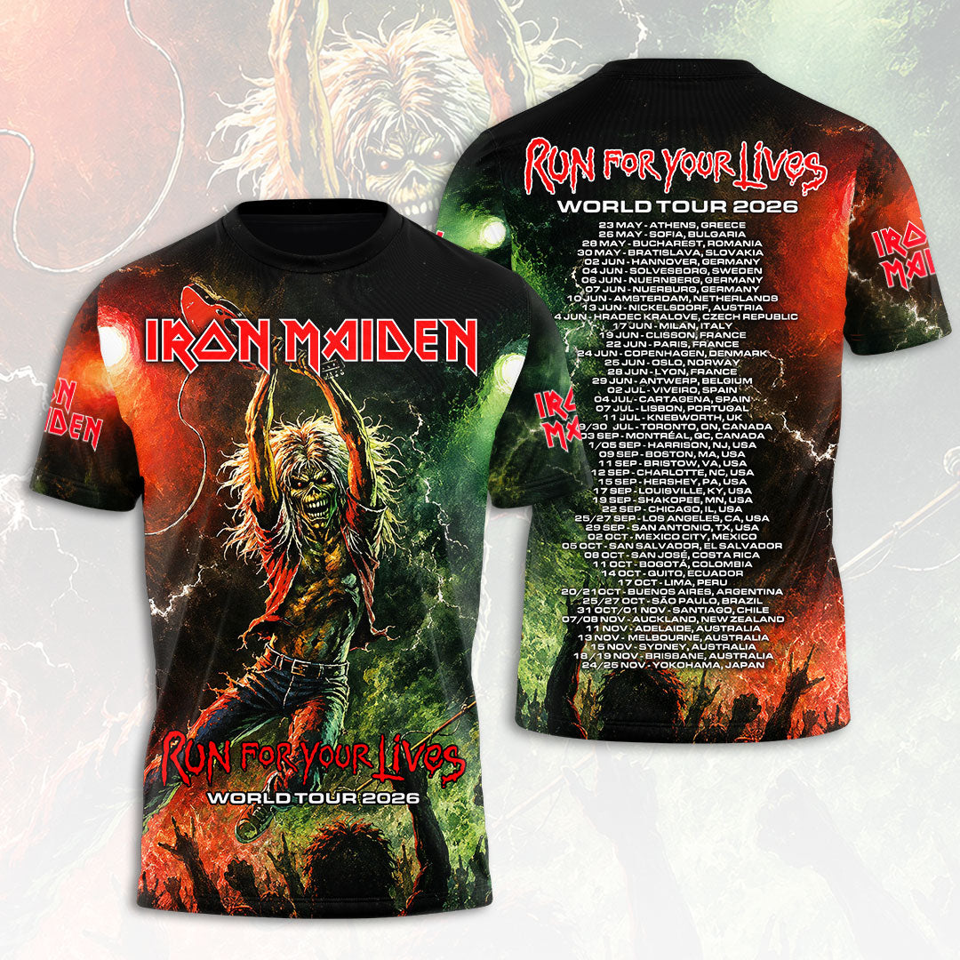 Iron Maiden 2026 World Tour 3D Apparel – HOATT18858
