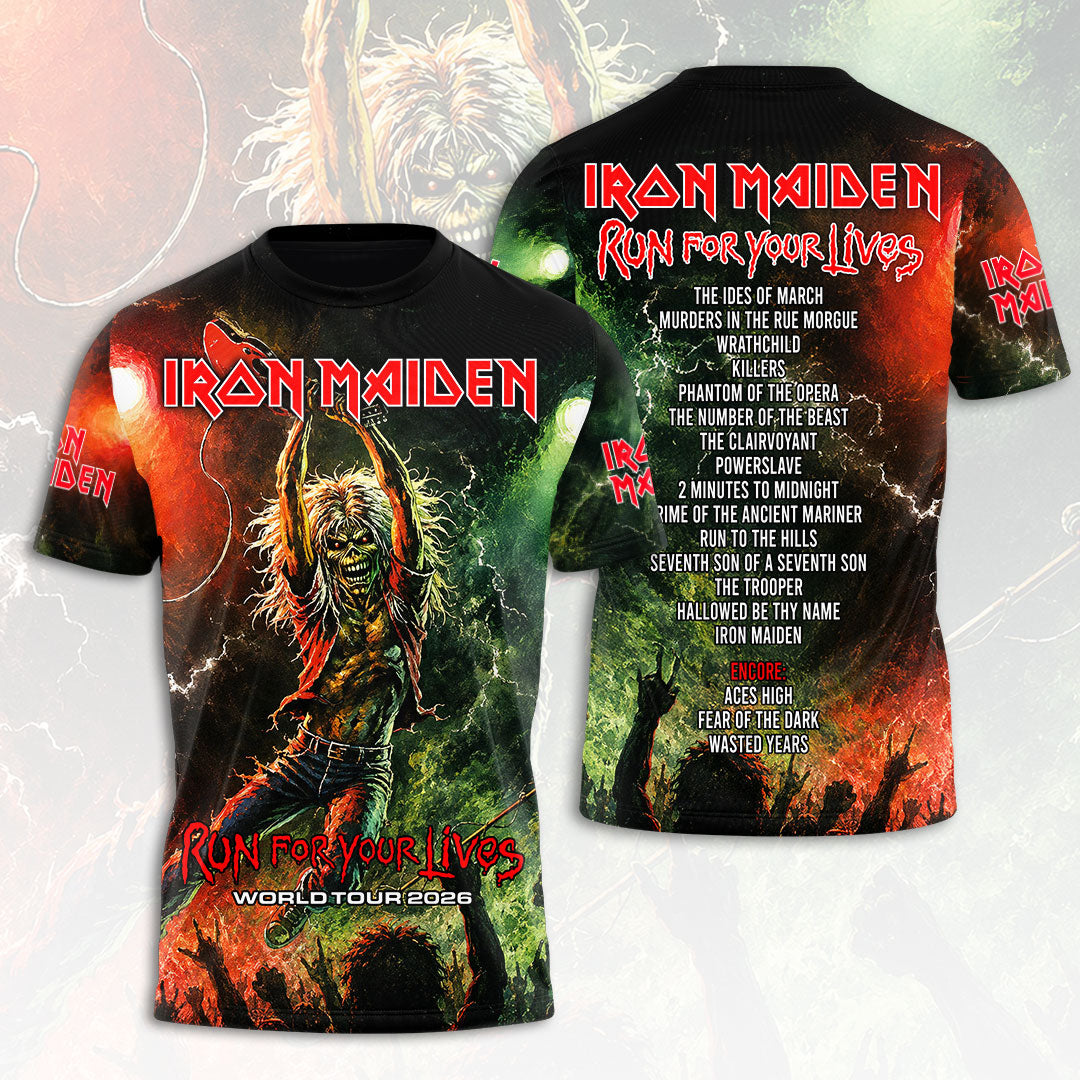Iron Maiden 2026 World Tour 3D Apparel – HOATT18890