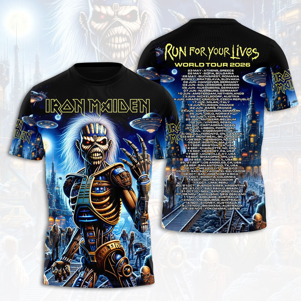 Iron Maiden 2026 World Tour 3D Apparel – HOATT19148