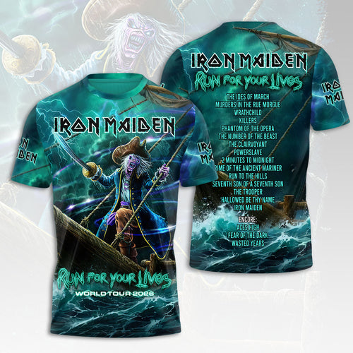 Iron Maiden 2026 World Tour 3D Apparel – HOATT19177